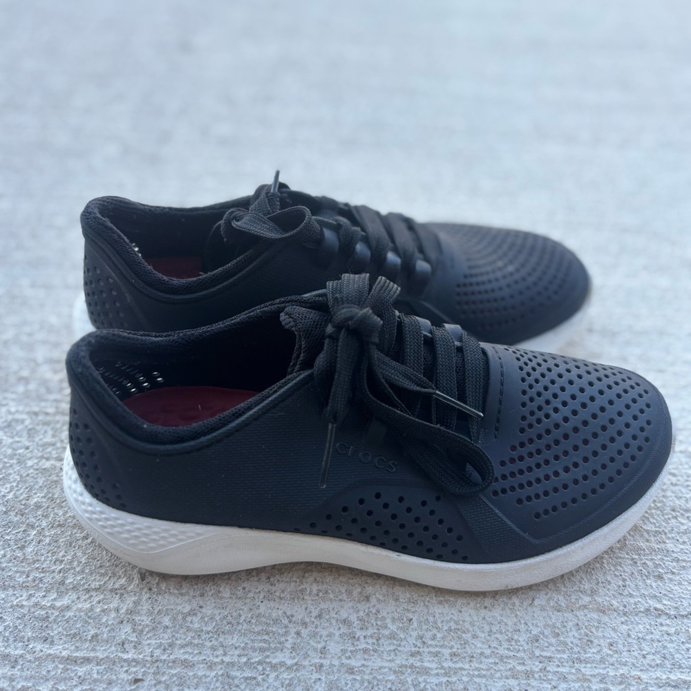 Crocs LiteRide 360 Pacer Sneakers Black Lightweight Comfort Shoes Women’s 5